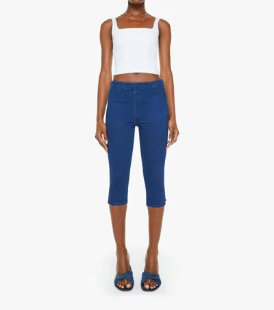 Mother Nothing Bunny Snip Jeans In Coloring Outside The Line In Blue