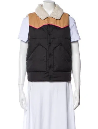 Pre-owned Mother Nylon Colorblock Pattern Vest In Grey