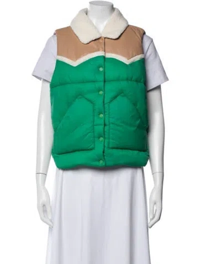 Pre-owned Mother Nylon Vest In Green