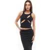Mother Of All Ariel Rib Top In Black