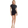 Mother Of All Carla Cut Out Flower Mini Dress In Black