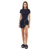 Mother Of All Carla Cut Out Flower Mini Dress In Blue