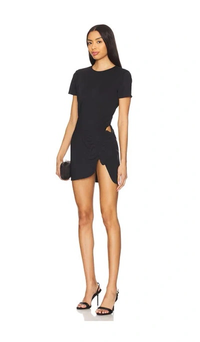Mother Of All Carla Cutout Flower Mini Dress In 黑色