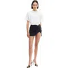 Mother Of All Carla Flower Mini Skirt In Black
