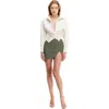 Mother Of All Carla Flower Mini Skirt In Green