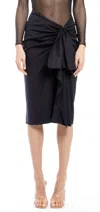 Mother Of All Colette Midi Skirt In Black In Black
