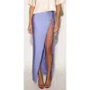 Mother Of All Dafne Symmetrical Hem Maxi Skirt In Blue In Blue