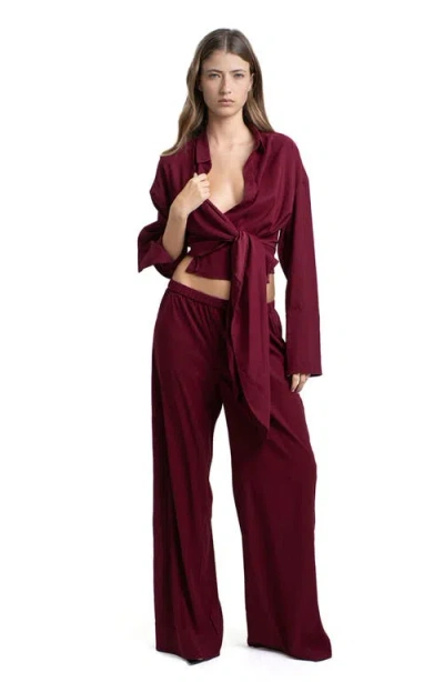 Mother Of All Gill Pants In Burgundy