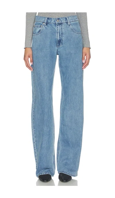 Mother Of All Hedi Low Waist Wide Leg In Blue