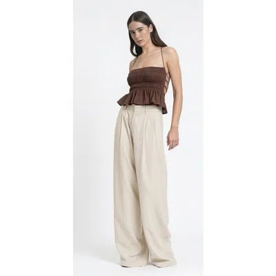 Mother Of All Hedi Mid Waist Tailored Pants In White