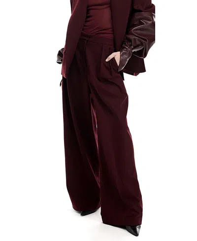 Mother Of All Hedi Pants In Burgundy