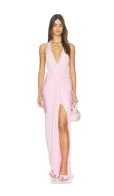 Mother Of All Inaya Collar Maxi Dress In Pink