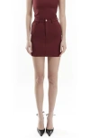 Mother Of All Kathrine Mini Skirt In Burgundy