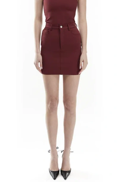 Mother Of All Kathrine Mini Skirt In Burgundy