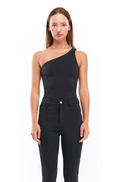 Mother Of All Lauren One Shoulder Top In Black