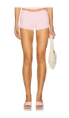 Mother Of All Luna Rib Shorts In 浅粉红