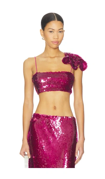 Mother Of All Mela Sequins Top In Pink