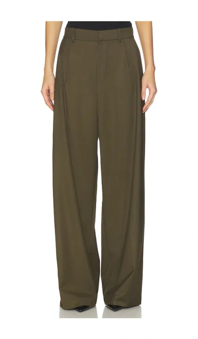 Mother Of All Moa Low Waist Wide Leg In Green