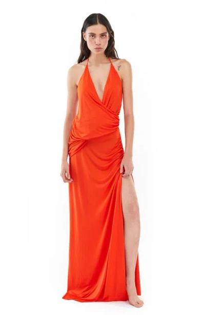 Mother Of All Moon Maxi Dress In Orange