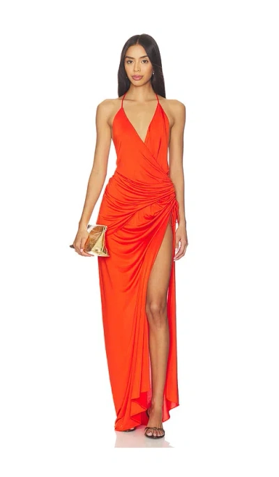 Mother Of All Moon Maxi Dress In Orange