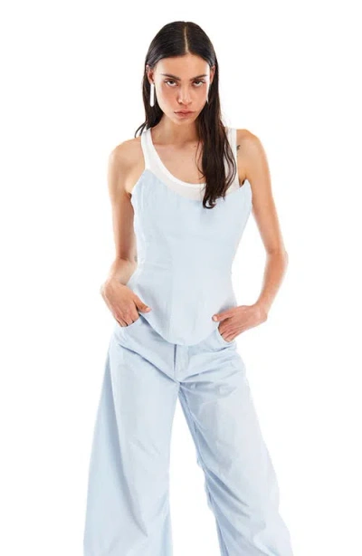 Mother Of All Nemesis Cotton Corset In Blue