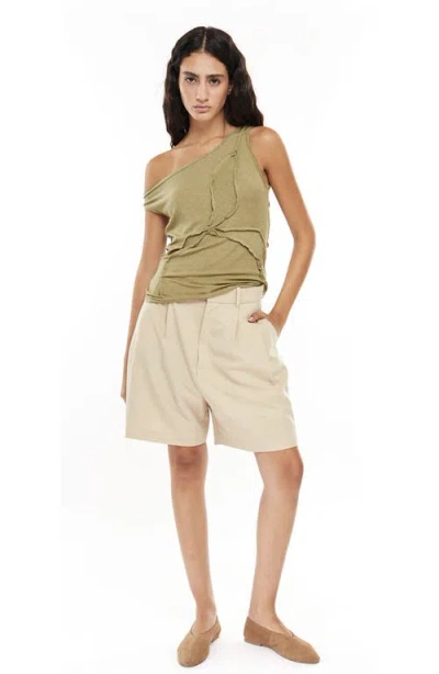 Mother Of All Papper Off Shoulder Top In Green