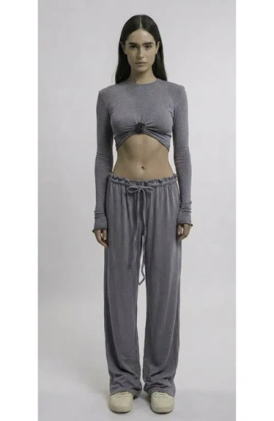 Mother Of All Papper Ripple Pants In Gray
