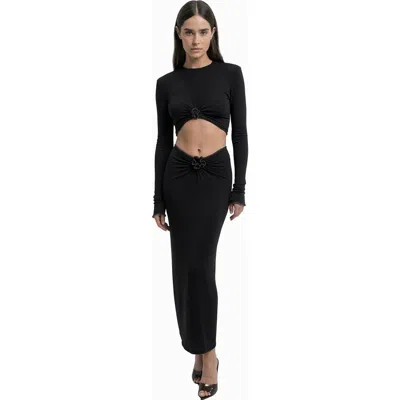 Mother Of All Papper Ripple Skirt In Black