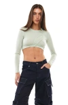 Mother Of All Pepper Crop Top In Gray