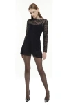 Mother Of All Refaela Lace Mini Dress In Black