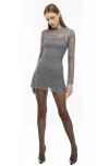 Mother Of All Refaela Lace Mini Dress In Gray