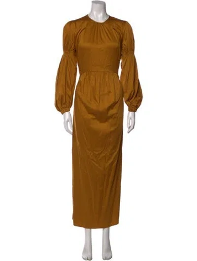 Pre-owned Mother Of Pearl Crew Neck Long Dress In Brown