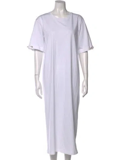 Pre-owned Mother Of Pearl Crew Neck Long Dress W/ Tags In White