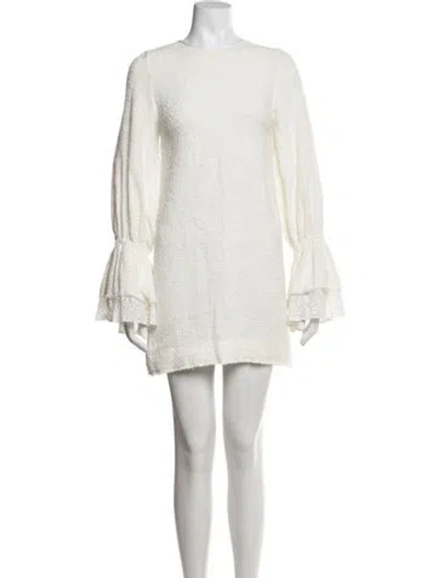 Pre-owned Mother Of Pearl Crew Neck Mini Dress In White