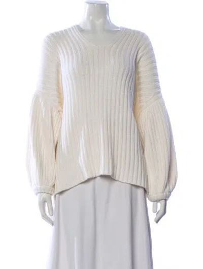 Pre-owned Mother Of Pearl Crew Neck Sweater W/ Tags In White