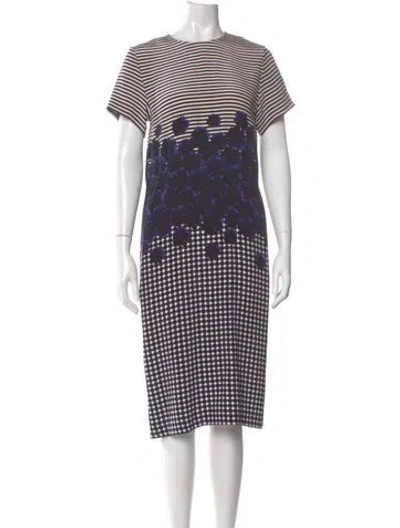 Pre-owned Mother Of Pearl Graphic Print Midi Length Dress In Multi