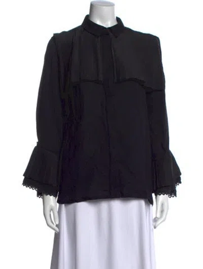Pre-owned Mother Of Pearl Long Sleeve Blouse In Black