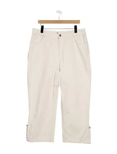 Pre-owned Mother Of Pearl Mid-rise Straight Leg Jeans In White