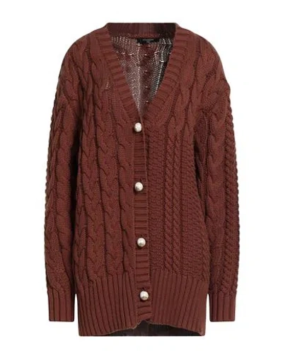 Mother Of Pearl Woman Cardigan Brown Size M/l Organic Cotton, Wool