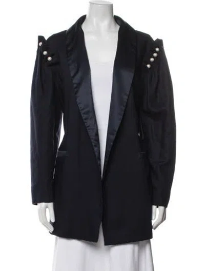 Pre-owned Mother Of Pearl Wool Blazer In Blue