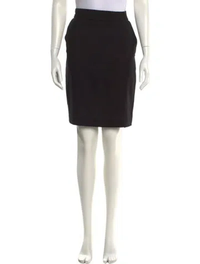 Pre-owned Mother Of Pearl Wool Knee-length Skirt In Black