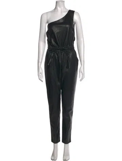 Pre-owned Mother One-shoulder Jumpsuit In Black