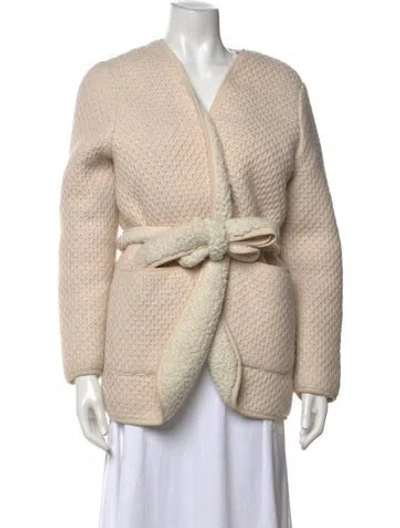 Pre-owned Mother Open Front Sweater In Neutrals