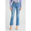 Mother Outsider Flare Jeans In Blue