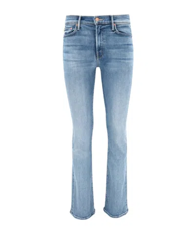 Mother Outsider Sneak Jeans In Blue