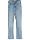 Mother Outsider Sneak Jeans In Blue