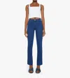 Mother Outsider Sneak Jeans In Coloring Outside The Lines In Blue