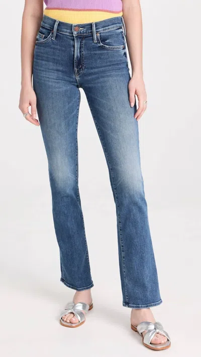 Mother Outsider Sneak Jeans In Dark And Stormy Night In Multi