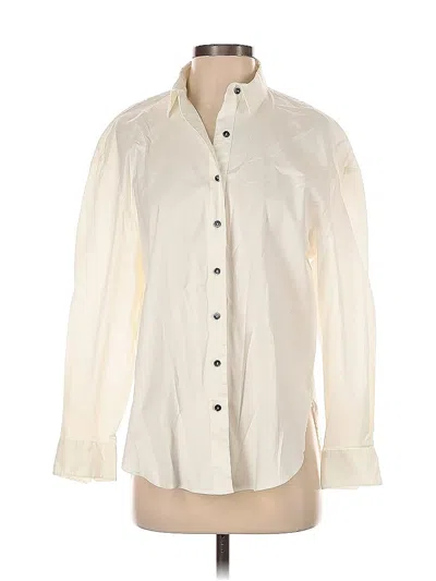 Pre-owned Mother Oxford Long Sleeve Button Down Shirt In White