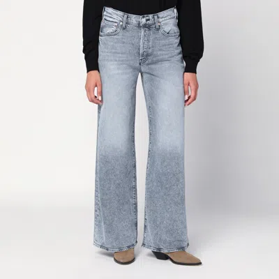 Mother The Ditcher Roller Sneak Palazzo Jeans In Gray
